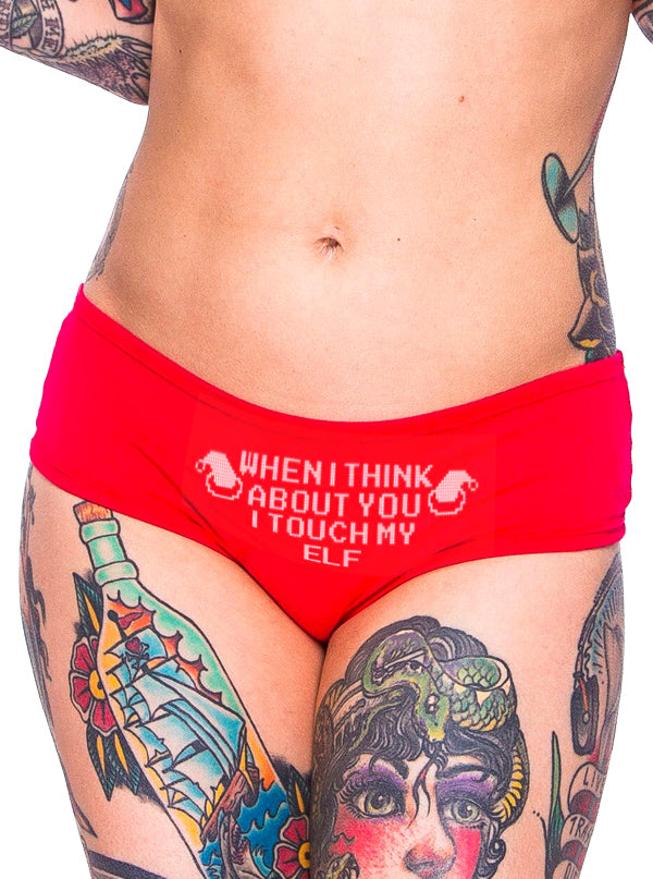 Women&#39;s I Touch My Elf Booty Shorts