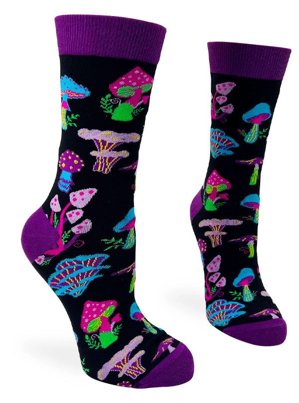 Women&#39;s Trippy Mushrooms Crew Socks