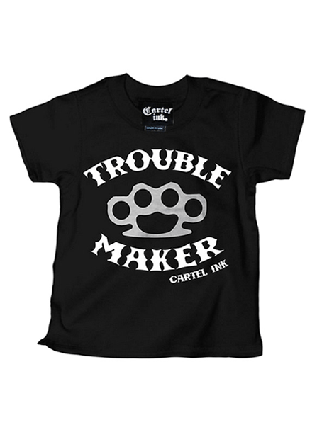 Kid&#39;s &quot;Trouble Maker&quot; Tee Shirt by Cartel Ink (Black) - InkedShop - 1