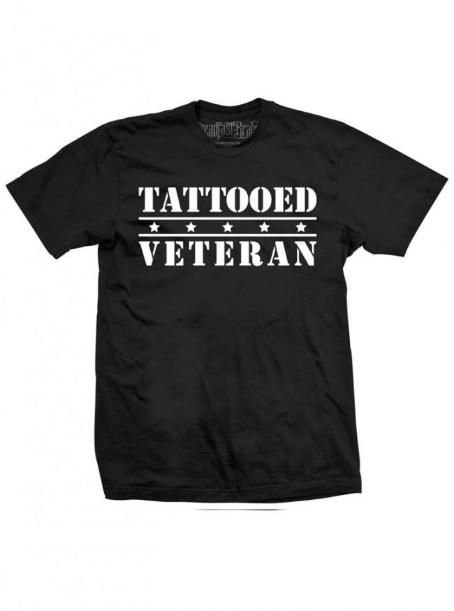 Men&#39;s &quot;Tattooed Veteran&quot; Tee by Steadfast Brand (Black) - www.inkedshop.com