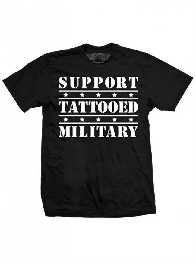 Men&#39;s &quot;Tattooed Military&quot; Tee by Steadfast Brand (Black) - InkedShop - 1