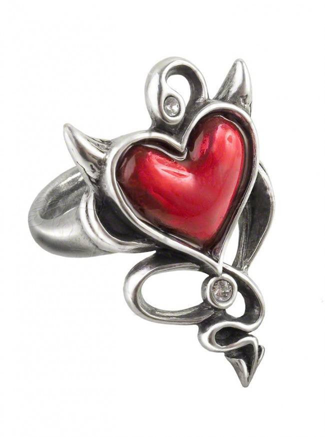 &quot;Devil Heart&quot; Ring by Alchemy of England - www.inkedshop.com