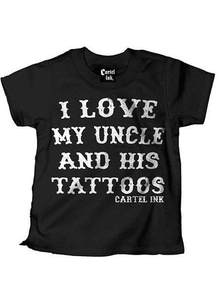 Kid&#39;s &quot;I Love My Uncle and His Tattoos&quot; Tee by Cartel Ink - www.inkedshop.com