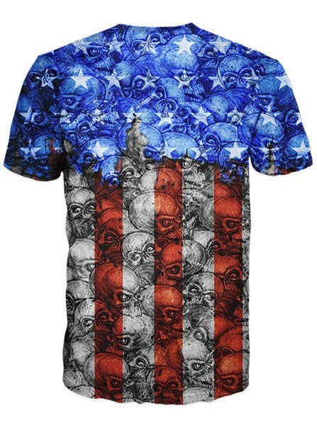 Men&#39;s &quot;USA Flag&quot; Tee by Lethal Threat (Skull Camo) - www.inkedshop.com