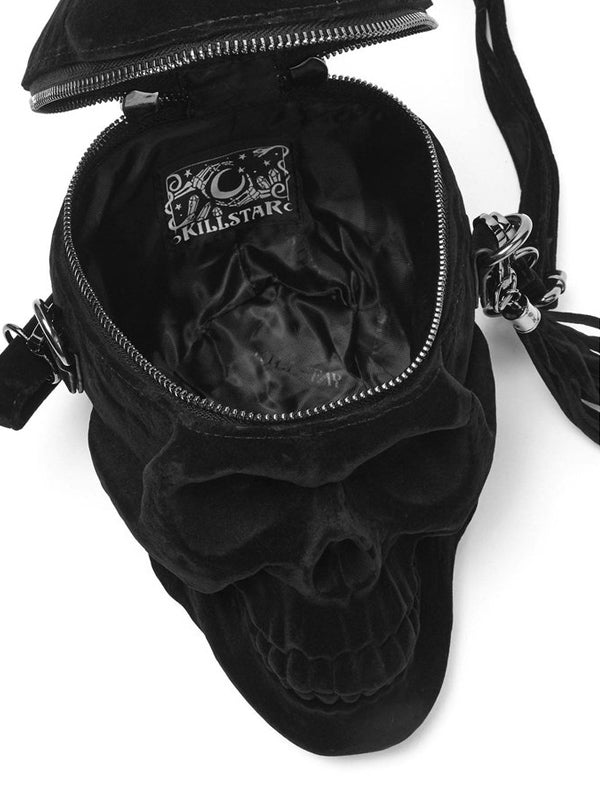 Grave Digger Skull Velvet Handbag