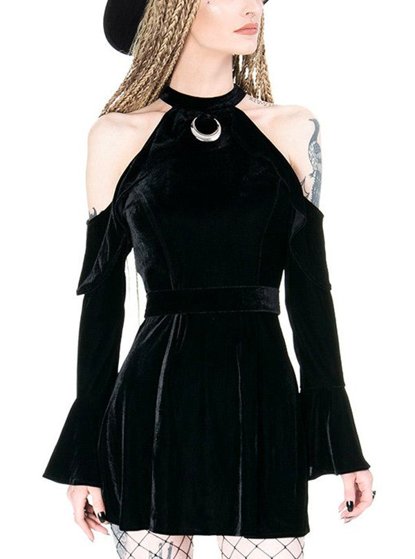 Women&#39;s Velvet Moon Mini Dress