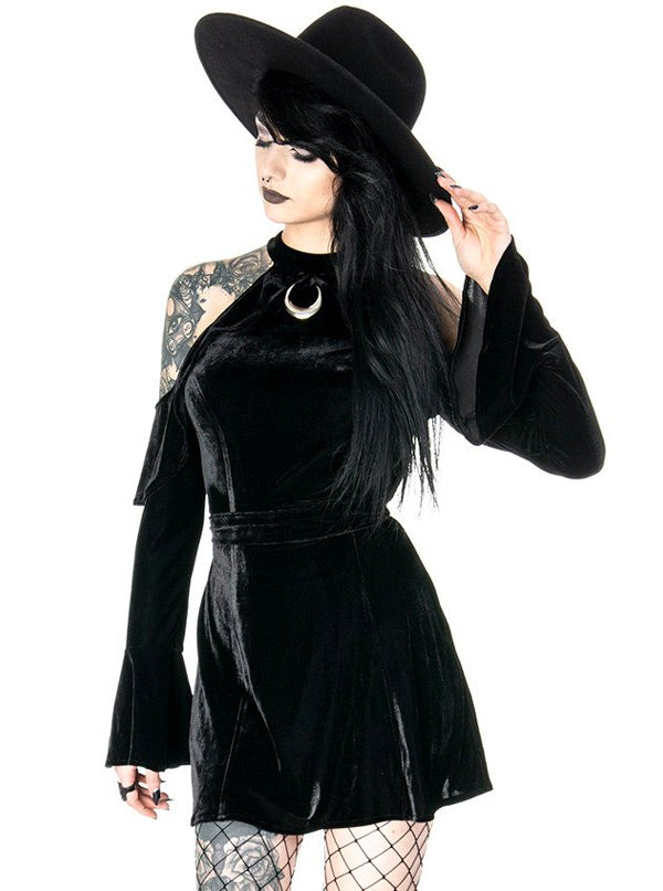 Women&#39;s Velvet Moon Mini Dress