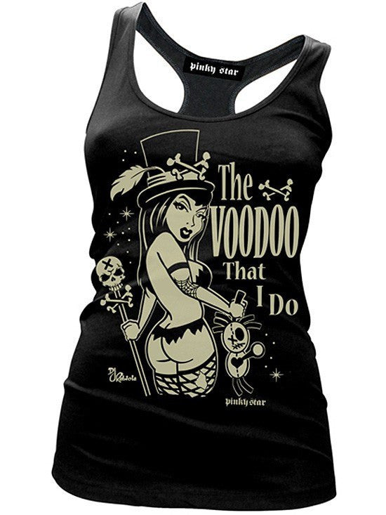 Women&#39;s &quot;The Voodoo That I Do&quot; Tank by Pinky Star (Black) - www.inkedshop.com