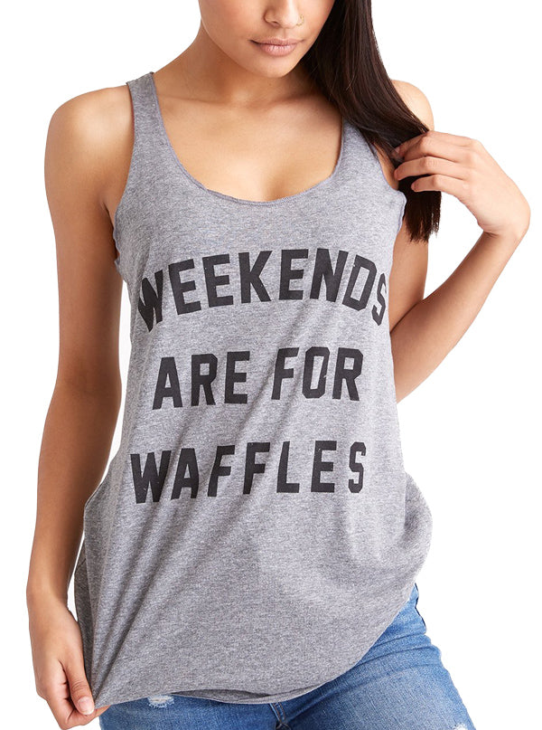 Women&#39;s Weekends Are For Waffles Racerback Tank