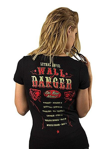 Women&#39;s &quot;Wall of Danger&quot; Tee by Lethal Angel (Black) - www.inkedshop.com