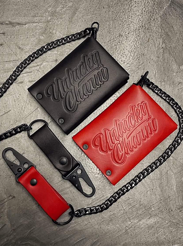 Leather Bifold Chain Wallet