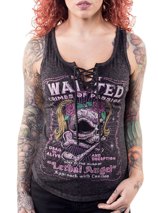 Women&#39;s Most Wanted Lace Up Tank