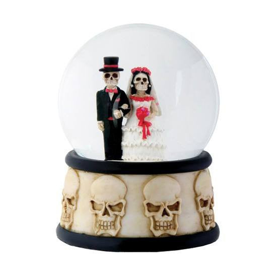 &quot;Day of The Dead&quot; Wedding Couple Water Globe by Summit Collection - InkedShop - 2