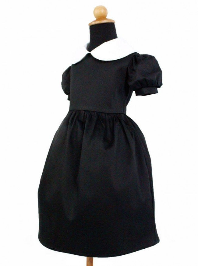 Girl&#39;s &quot;Wednesday Addams&quot; Inspired Dress by Hemet (Black) - www.inkedshop.com