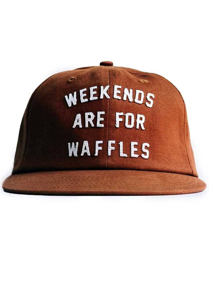 Weekends Are For Waffles Strapback Hat (Brown)