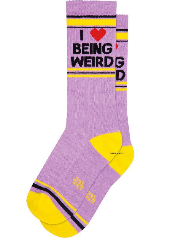 I ♥️ Being Weird Ribbed Gym Socks