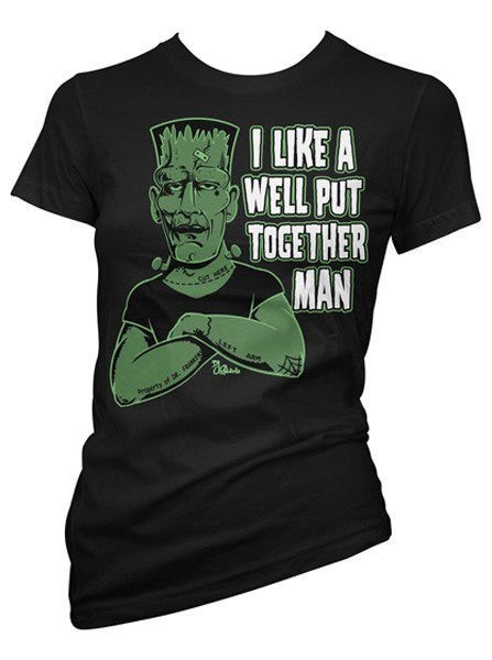 Women&#39;s &quot;Well Put Together Man&quot; Tee by Pinky Star (Black) - www.inkedshop.com