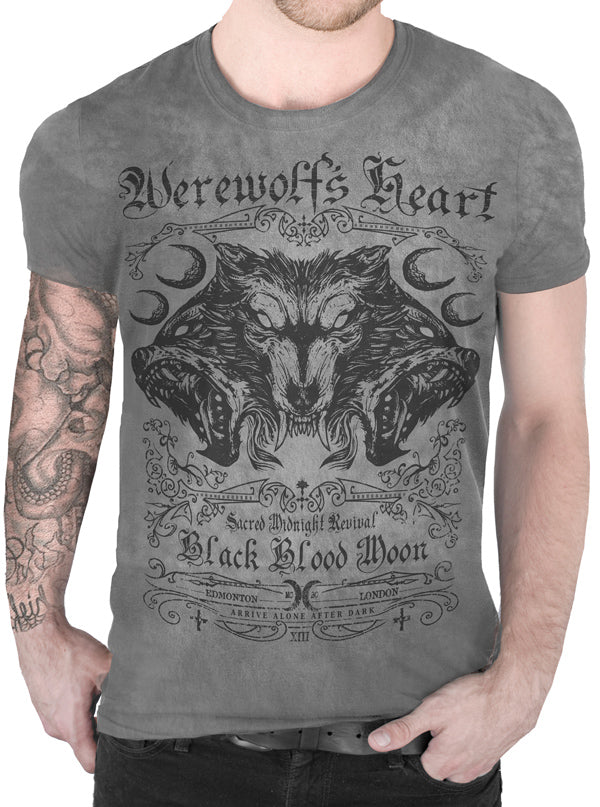 Men&#39;s Werewolfs Heart Distressed Tee