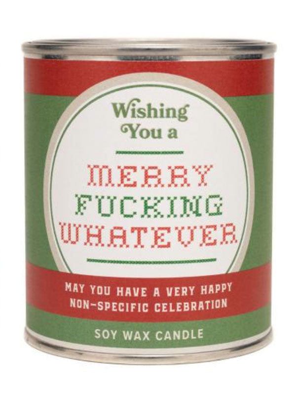 Merry Fucking Whatever Paint Can Candle