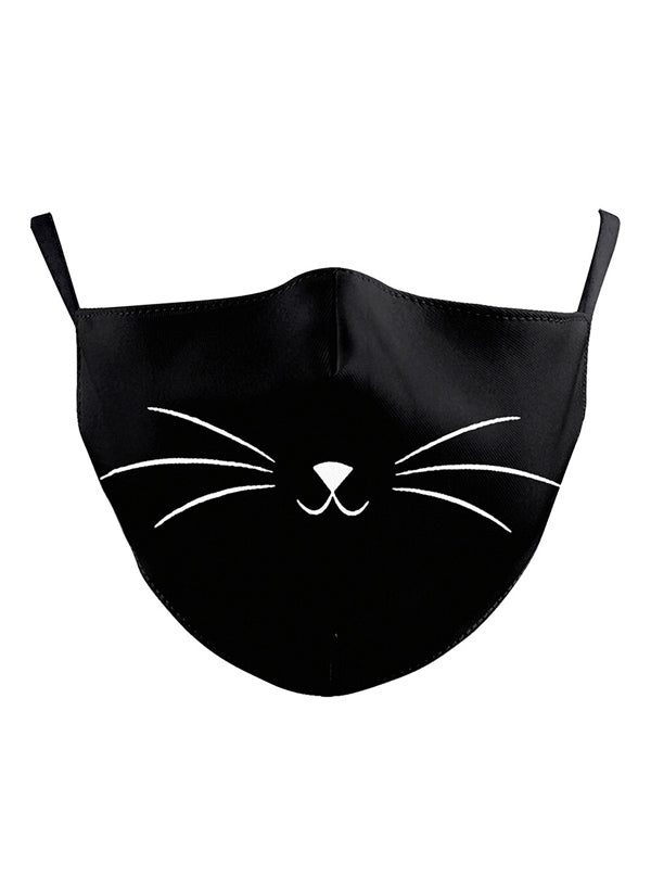 Whiskers Print Face Mask