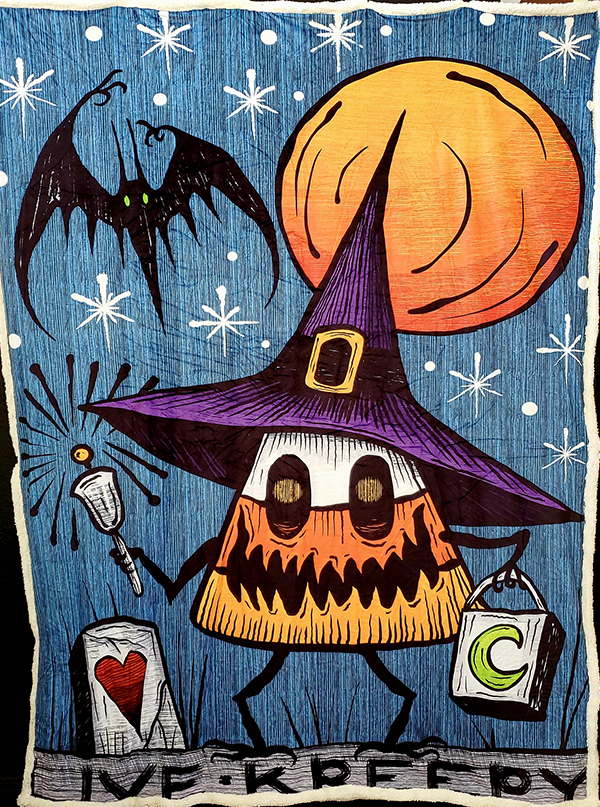 Witchy Candy Corn Blanket
