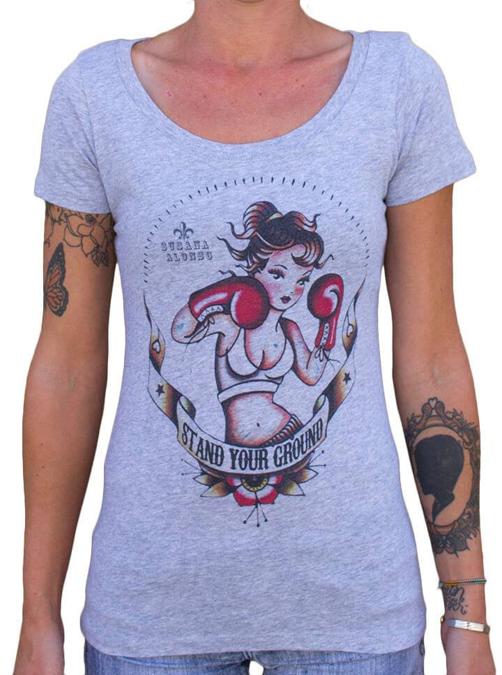 Women&#39;s &quot;Stand Your Ground&quot; Tee by Black Market Art (Heather Grey) - www.inkedshop.com