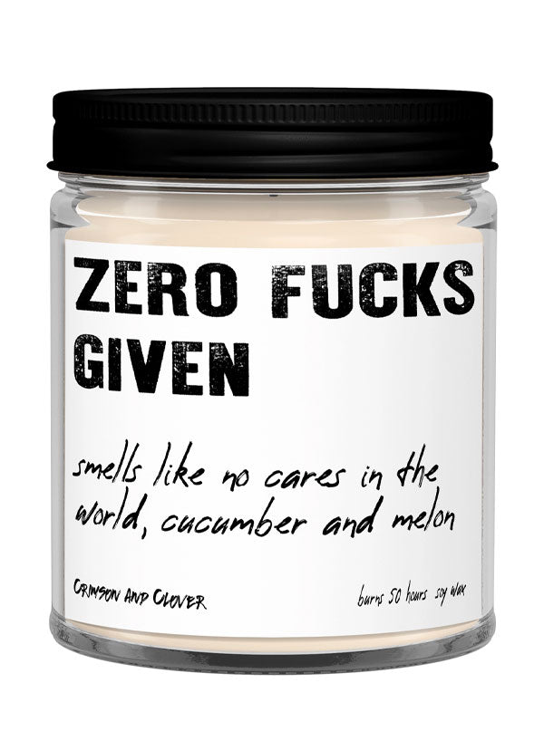 Zero Fucks Given Candle